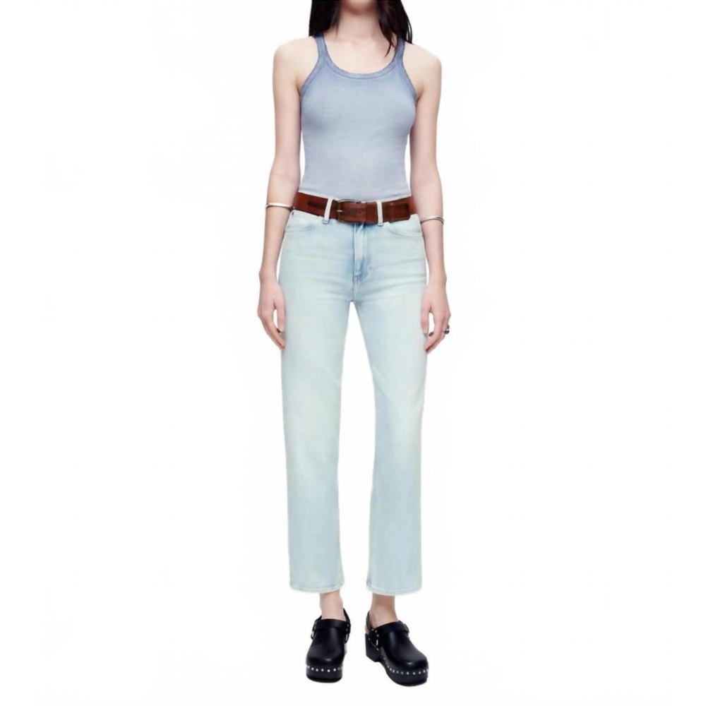 RE/DONE 70s crop boot cut high rise jeans Sz 28 Light wash